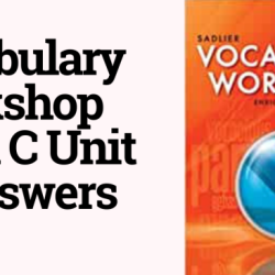 Vocab workshop level c unit 8