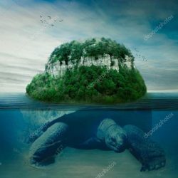 Turtle island deviantart islands fantasy elenadudina floating artwork mythical landscape turtles setting poster creatures digital paisaje city arte concept visit